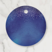 PixDezines Quinceanera Blue Ombre Bedankjes Labels (Achterkant)