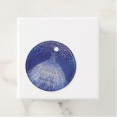 PixDezines Quinceanera Blue Ombre Bedankjes Labels (In situ)