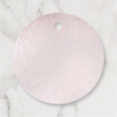 PixDezines Quinceanera Blush Gown Bedankjes Labels (Achterkant)