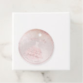 PixDezines Quinceanera Blush Gown Bedankjes Labels (In situ)