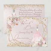 PixDezines Quinceanera Blush Pink - Hartelijk dank Kaart (Voorkant / Achterkant)