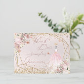 PixDezines Quinceanera Blush Pink - Hartelijk dank Kaart (Staand voorkant)