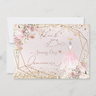 PixDezines Quinceanera Blush Pink - Hartelijk dank Kaart