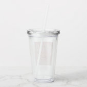 PixDezines Quinceanera Glitter Blush Pink Gown Acryl Drinkbeker (Achterkant)