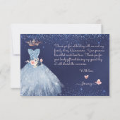 PixDezines Quinceanera Hartelijk dank Bedankkaart (Achterkant)