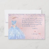 PixDezines Quinceanera Hartelijk dank voor de blau Kaart (Achterkant)