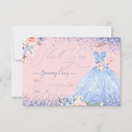 PixDezines Quinceanera Hartelijk dank voor de blau Kaart