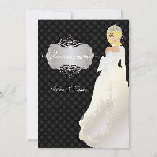 PixDezines Quinceañera/Quince años princess Kaart (Voorkant)