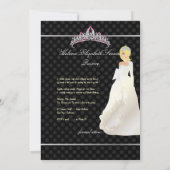 PixDezines Quinceañera/Quince años princess Kaart (Achterkant)