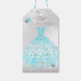 PixDezines Quinceanera Sparkle Blue Ombre Gown Cadeaulabel