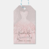 PixDezines Quinceanera Sparkle Gown, Blush Cadeaulabel (Voorkant)