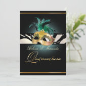 PixDezines Quincenera/blauwgroen Zebra/DIY kleur!! Kaart (Staand voorkant)