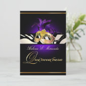 PixDezines Quincenera/Paars/Zebra/DIY kleur!! Kaart (Staand voorkant)