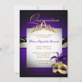 PixDezines Quincenera/Paars/Zebra/DIY kleur!! Kaart (Achterkant)