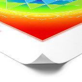 PixDezines Rainbow/Sri Yantra/Meditation/Chakra Poster (Hoek)