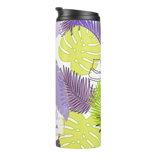 PixDezines Rainforest Foliage/DIY achtergrond Thermosbeker (Geroteerd rechts)