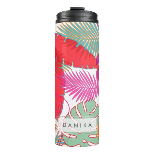 PixDezines Rainforest Foliage/DIY achtergrond Thermosbeker (Voorkant)