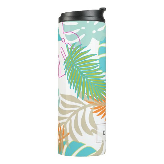 PixDezines Rainforest Foliage/DIY achtergrond Thermosbeker (Gedraaid links)