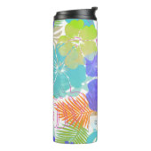PixDezines Rainforest/Hibiscus/Sinaasappel/Geel/Bl Thermosbeker (Gedraaid links)