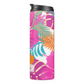 PixDezines Rainforest/Hibiscus/Sinaasappel/Geel/Bl Thermosbeker (Geroteerd rechts)