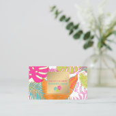 PixDezines Rainforest/Monsteral/Palm Fronds Visitekaartje (Staand voorkant)