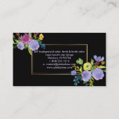 PixDezines ranunculus/waterverf/floraal Visitekaartje (Achterkant)