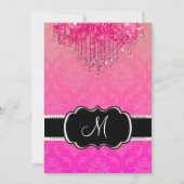 PixDezines Raspberry Chandelier+Vendome Damask/5x7 Kaart (Voorkant)