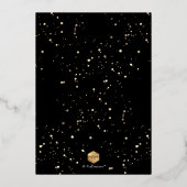 PixDezines Real Gold Foil Afstuderen Folie Uitnodiging (Achterkant)