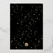 PixDezines Real Gold Foil Calligraphy Afstuderen Folie Uitnodiging (Achterkant)