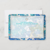 PixDezines receptie bar mitswa/blauw/zilver Kaart (Achterkant)