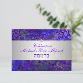 PixDezines receptie bar mitswa/violet/zilver Kaart (Staand voorkant)