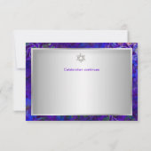 PixDezines receptie bar mitswa/violet/zilver Kaart (Achterkant)