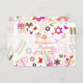 PixDezines receptie bat mitzvah/collage Kaart (Voorkant / Achterkant)