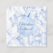 PixDezines Receptie Blauwe Honingraat Bar Mitzvah✡ Informatiekaartje (Voorkant)