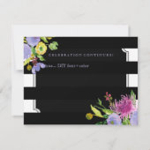 PixDezines receptie mitswa/DIYstripes/floral Kaart (Achterkant)