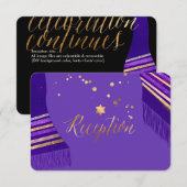 PixDezines Receptie/Paarse/Goud/Roos Goud/Tallit (Voorkant / Achterkant)