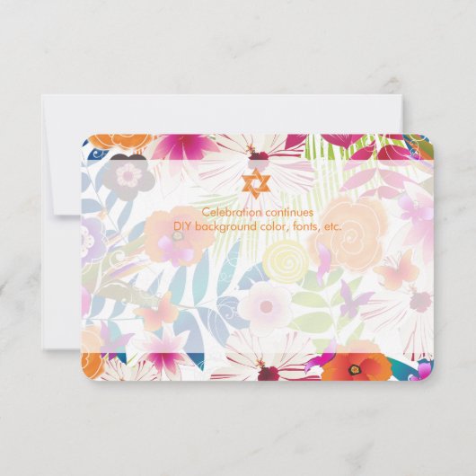 PixDezines receptie/wailea/bat mitzvah/PixDezines Kaart (Achterkant)