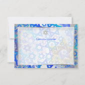 PixDezines receptiebalk mitzvah/blue/Silver Kaart (Achterkant)