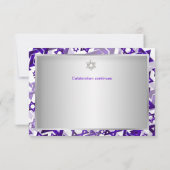 PixDezines receptiebalk mitzvah/violet/zilver Kaart (Achterkant)