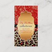 PixDezines red kant+cheetah Visitekaartje (Achterkant)
