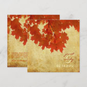 PixDezines  RED MAPLE LEAVES/HERFST/AUTUMN Kaart (Voorkant / Achterkant)