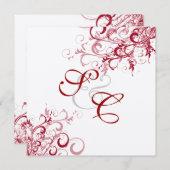 PixDezines Red Swirls/DIY ACHTERGROND Kaart (Voorkant / Achterkant)