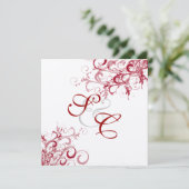 PixDezines Red Swirls/DIY ACHTERGROND Kaart (Staand voorkant)