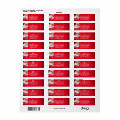 PixDezines Red Talit Bar Mitzvah/Return Add Etiket (Full Sheet)