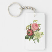 PixDezines redoute clementine, anemoon Sleutelhanger (Voorkant)