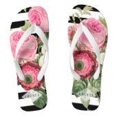 PixDezines REDOUTE ROZE ROZEN, ANEMONEN, CLEMENTIS Teenslippers (Voetbed)