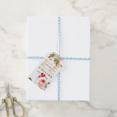 PixDezines Redoute  Rozen Cadeaulabel (Met Touw)