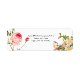 PixDezines Redoute  Rozen Etiket