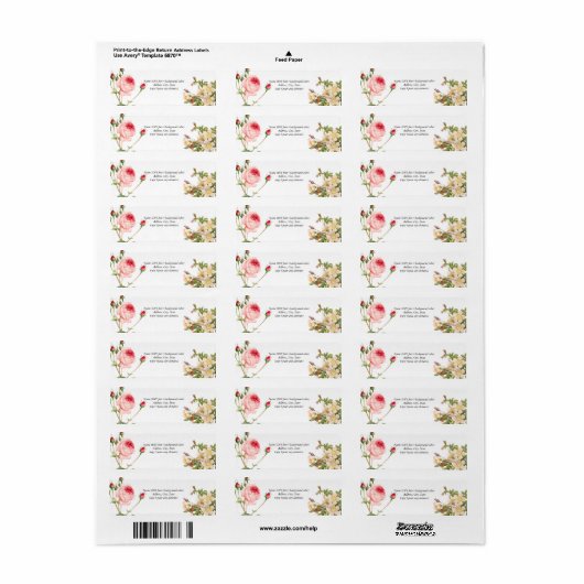 PixDezines Redoute  Rozen Etiket (Full Sheet)