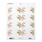 PixDezines Redoute Rozen/Gold Crown Etiket (Full Sheet)